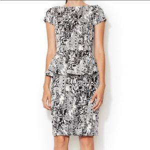Alexia Admor Snake Print Peplum Dress